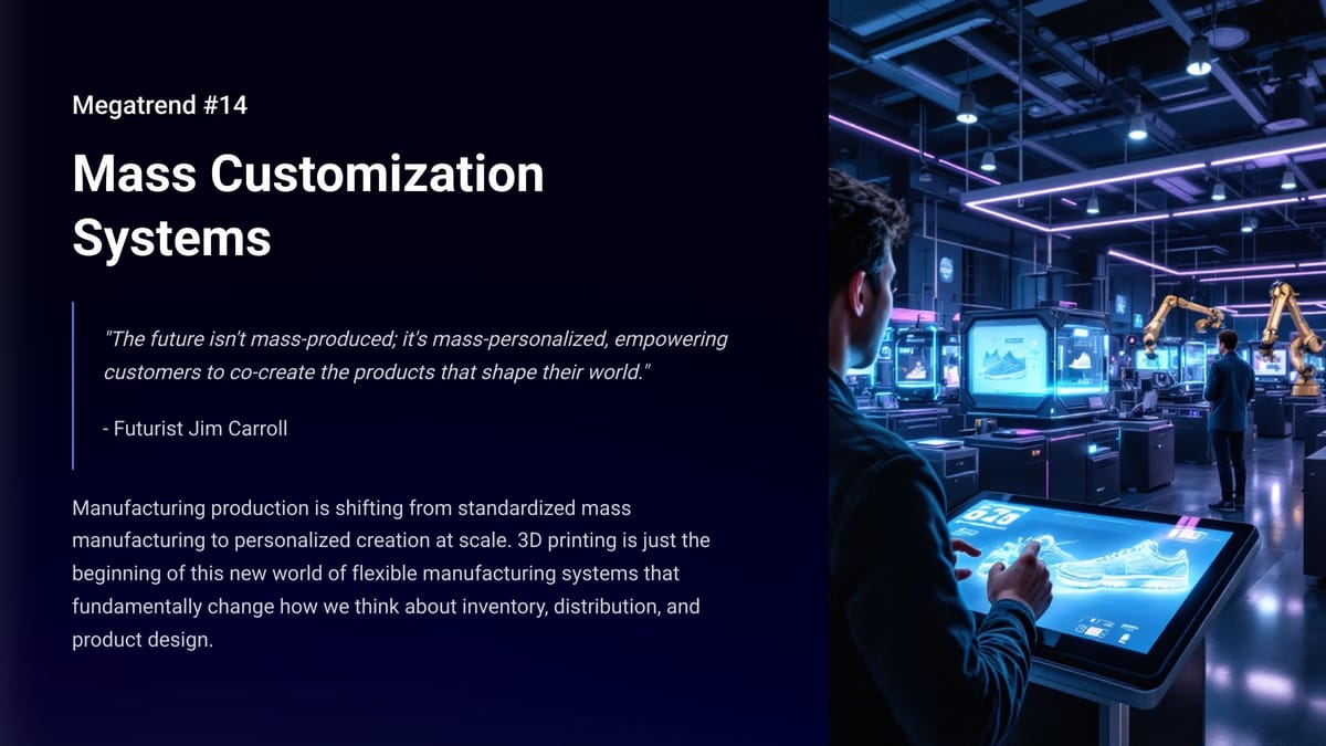 Megatrend #14 - Mass Customization Systems