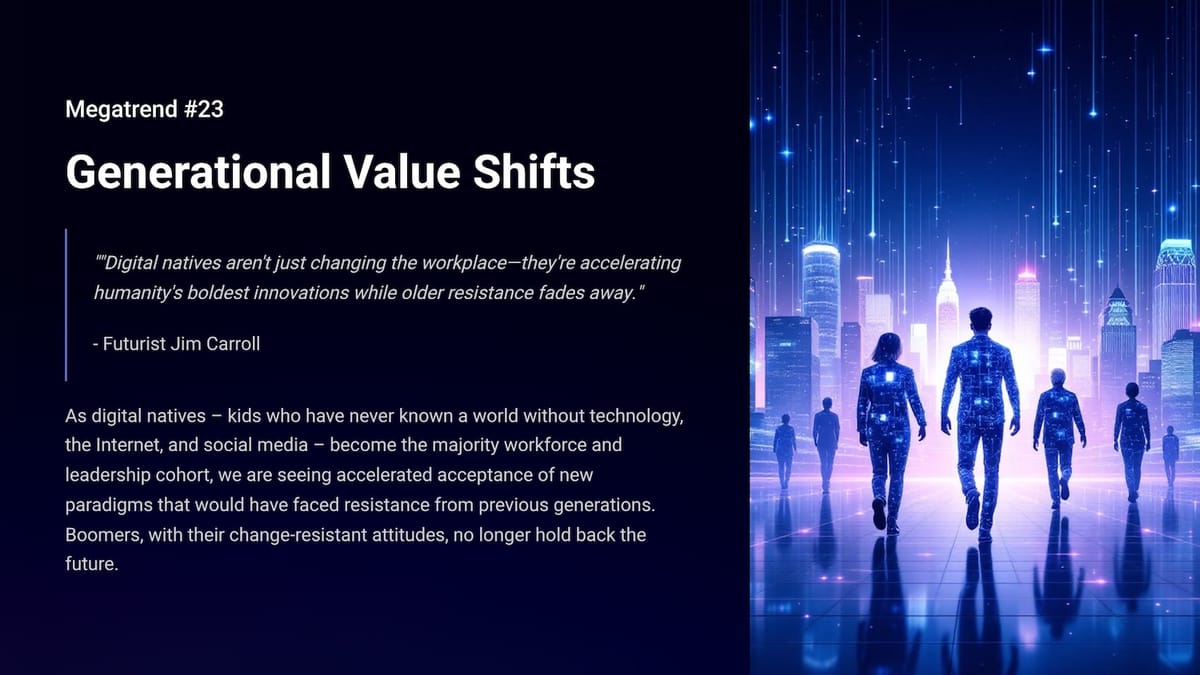Megatrend #23 - Generational Value Shifts